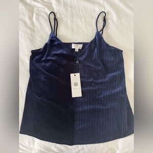 Socialite Deep Blue Velvet Camisole w/ Tags